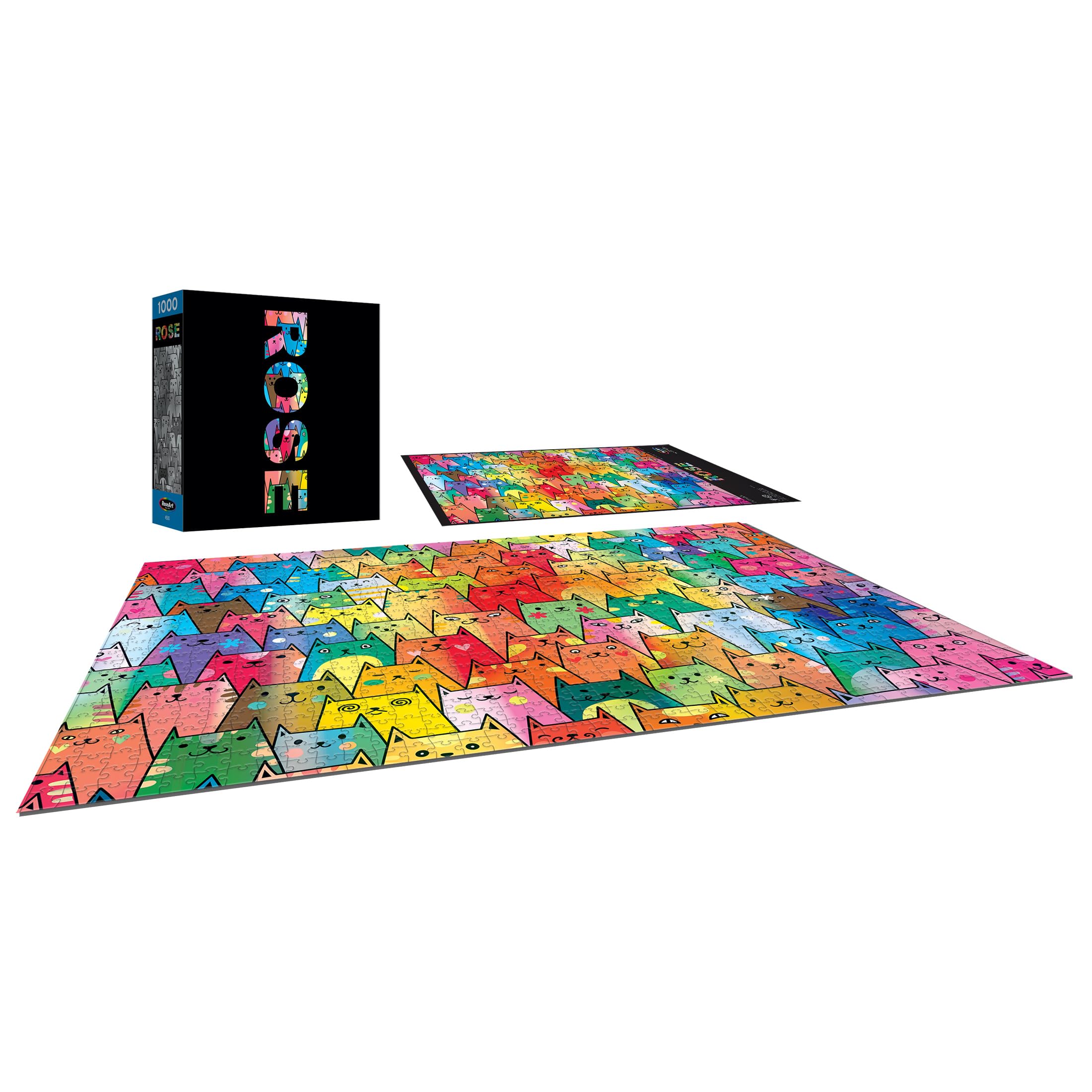 Amazon.com: RoseArt - Rose - Cute Colorful Cats - 1000 Piece